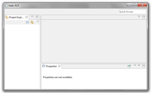 Eclipse e4 RCP application with Project Explorer and Properties view